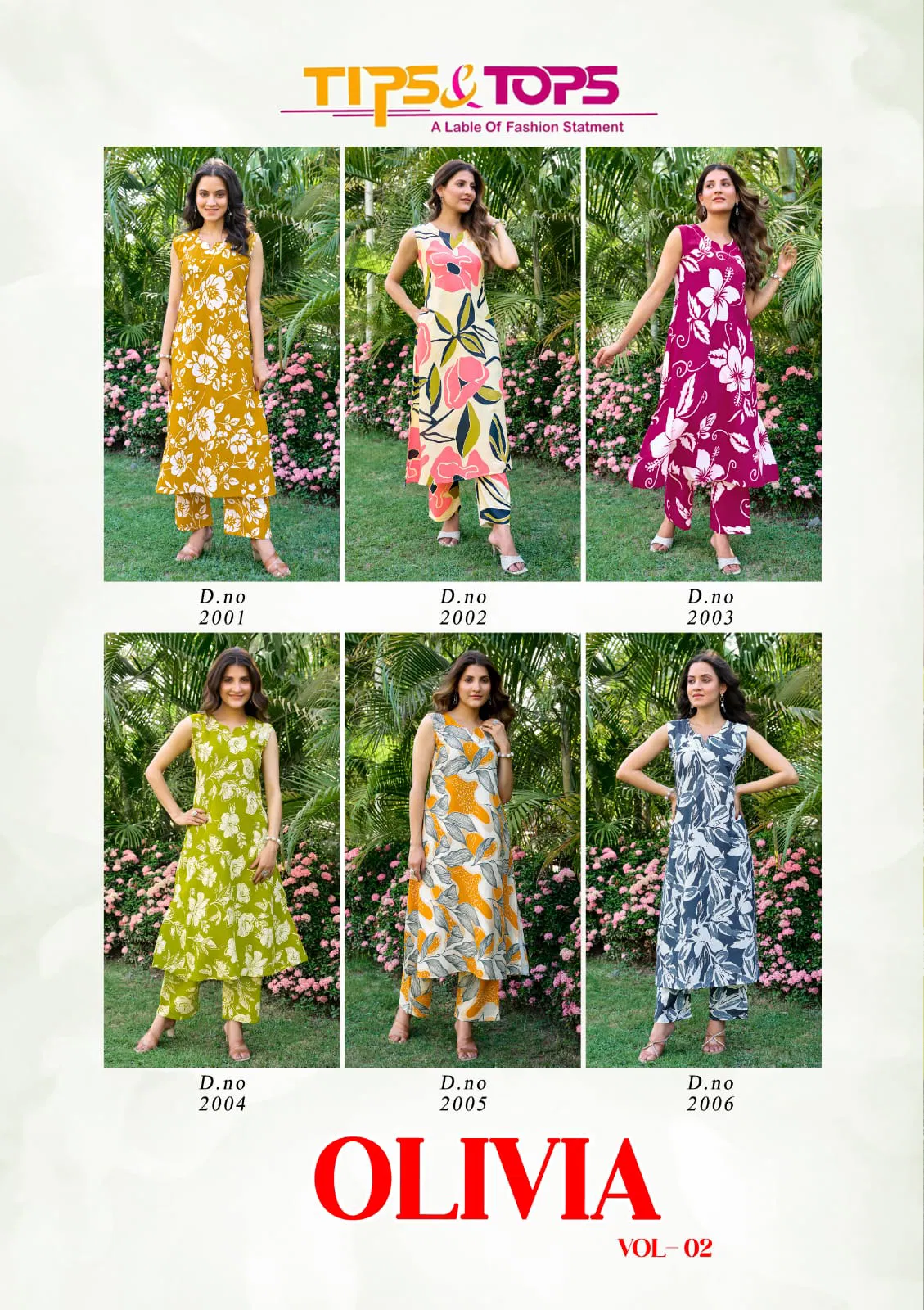 Olivia Vol 2 By Tips And Tops Rayon Printed Co Ord Set Wholesalers In Delhi
